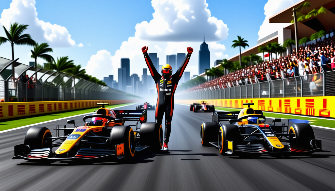 revivez le grand prix de miami avec la victoire éclatante de lando norris lors de la course sprint, suivi de près par oscar piastri et lewis hamilton. découvrez les moments forts et les performances remarquables des pilotes dans cette compétition palpitante.
