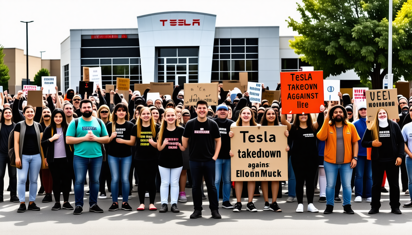 rejoignez le mouvement «tesla takedown» pour une journée de contestation inédite contre elon musk. cet événement met en lumière les préoccupations autour des pratiques de l'entrepreneur et vise à rassembler des voix pour un avenir plus responsable.