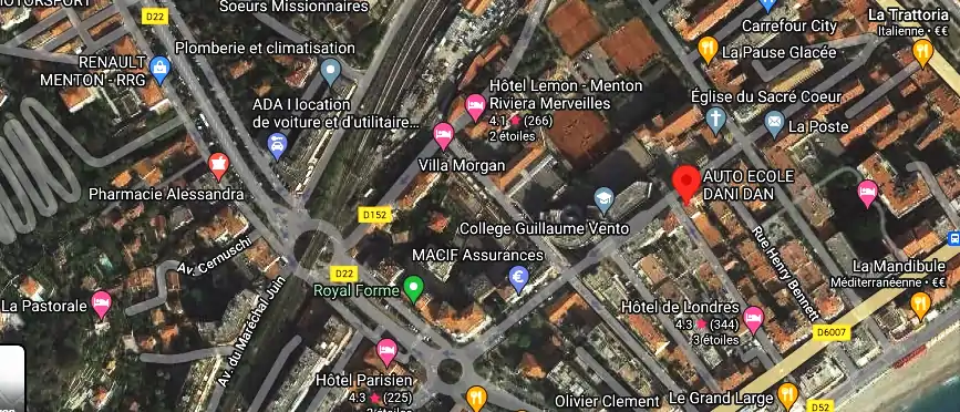 Permis auto Ecole à Menton