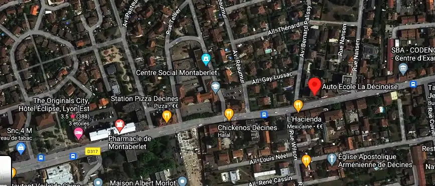 Permis auto Ecole à Décines-Charpieu