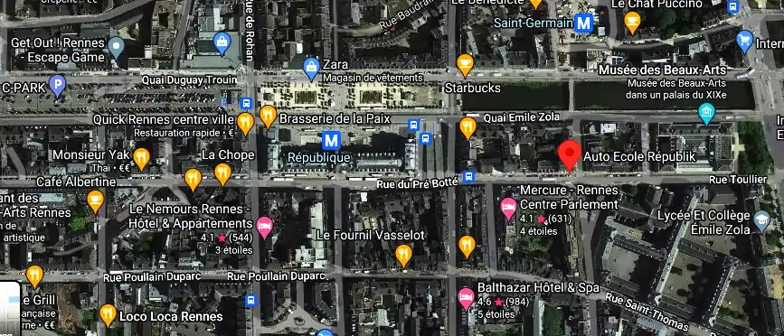 Permis auto Ecole à Rennes