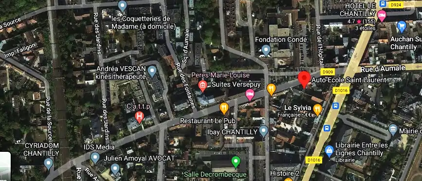 Permis auto Ecole à Chantilly