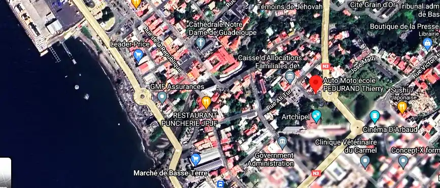 Permis auto Ecole à Rue Ali Tur, Basse-Terre 97100, Guadeloupe