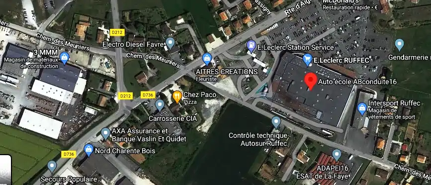 Permis auto Ecole à Ruffec