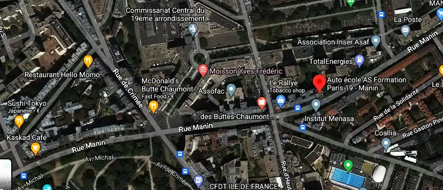 Auto école AS Formation Paris 19 – Manin à Paris