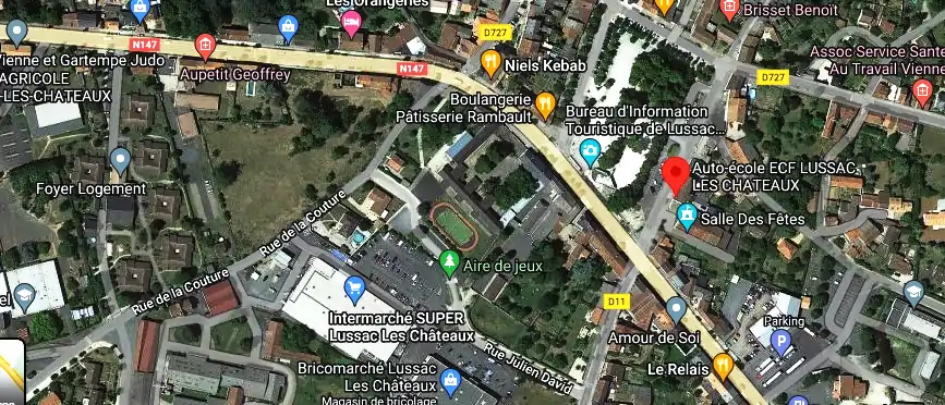 Permis auto Ecole à Lussac-les-Châteaux