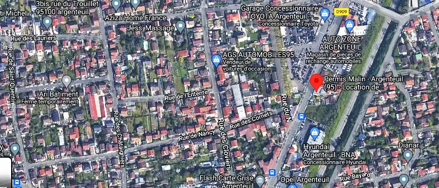 Permis Malin – Argenteuil (95) – Location de voitures auto-école à double commande à Argenteuil