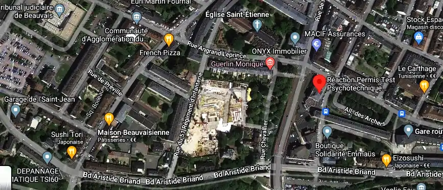 Réaction Permis-Test Psychotechnique Permis de conduire- Beauvais à Beauvais